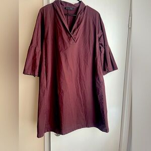 Fabiana Filippi Burgundy Shift Dress